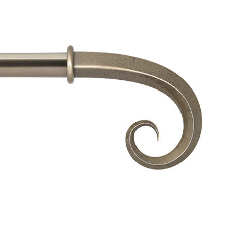 square ram's horn finial