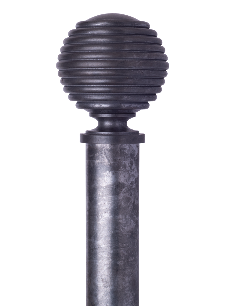 ribbed ball finial