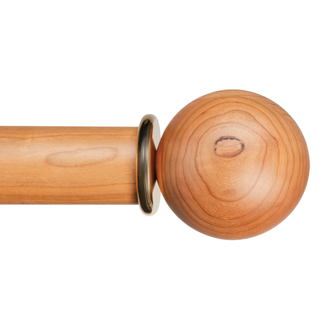 Wooden Ball & COLLAR Finial