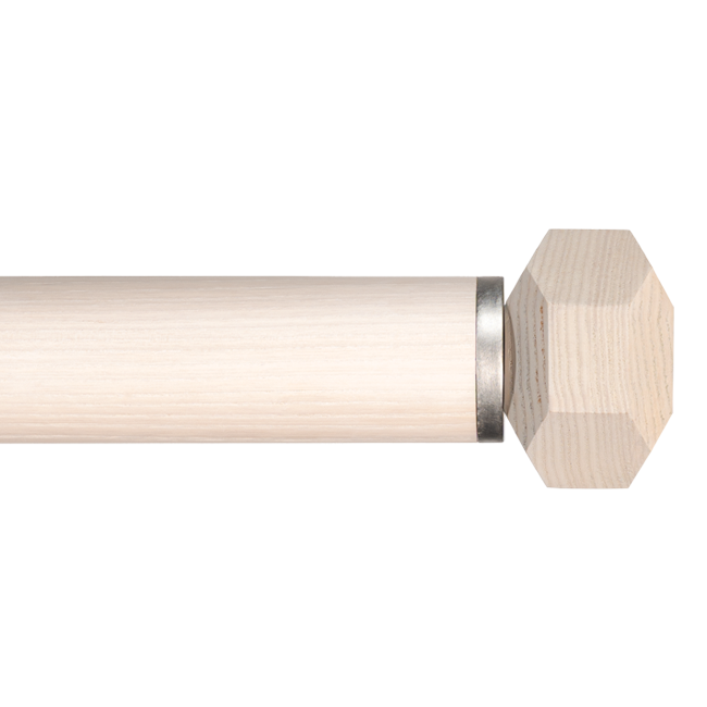 Wooden Faceted Disc Finial